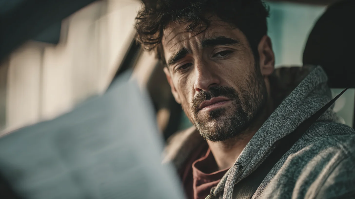 Счастливый водитель с полисом Страхование вашего будущего в руках